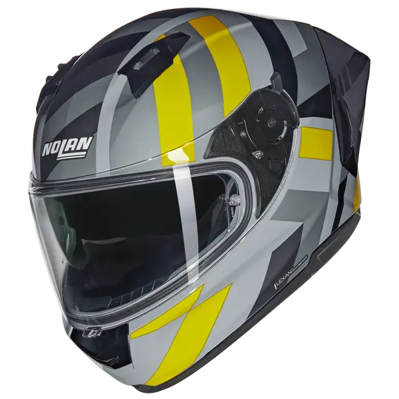 NOLAN N60-6 Sport DINAMICO 344 INTEGRAL CASCO GRIGIO GIALLO NERO