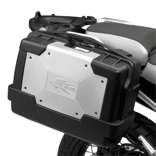 KAPPA MALETA LATERALES BASE NEGRO SOBRETAPA ALUMINIO 33LTS