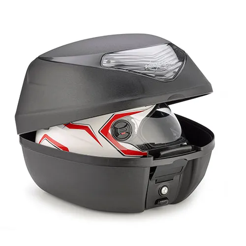 KAPPA MALETA PARILLA K628 NEGRO BASE CATADIÓPTRICOS ALHUMADO 29LTS