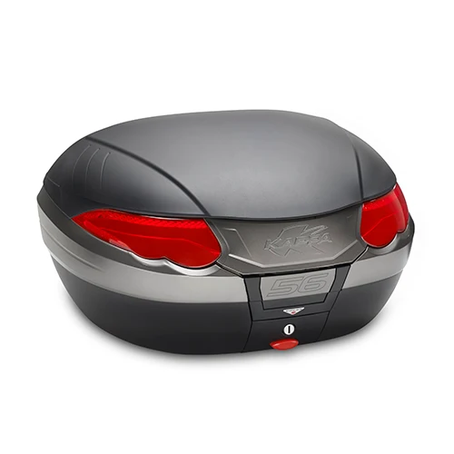 KAPPA MALETA MK56 NEGRO BASE 56 LTS CATADIÓPTRICOS ROJO