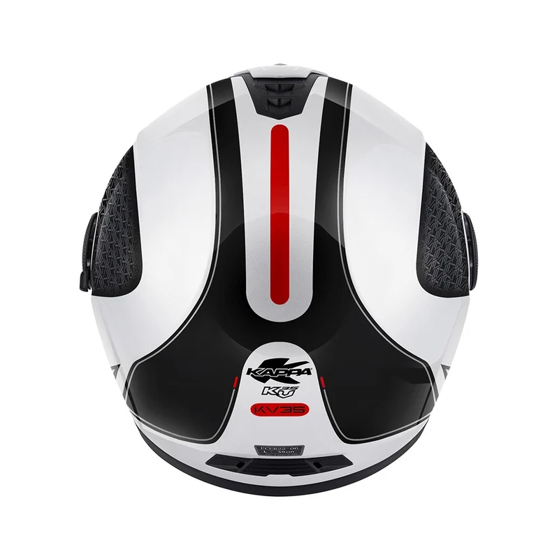 Kappa KV35 Jet Casco Graphics DEXTER BLANCO NEGRO ROJO