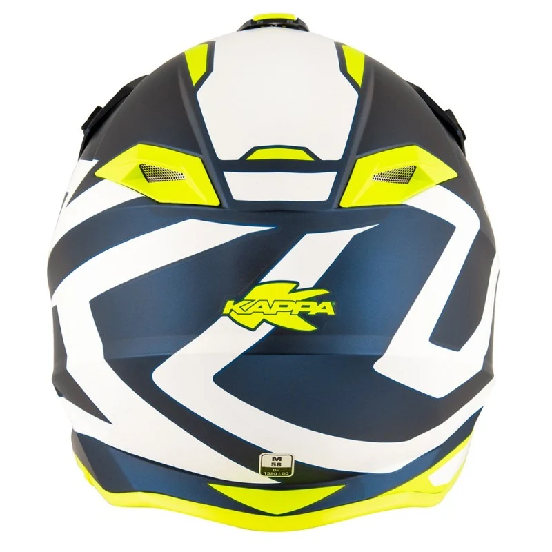 KAPPA KV49 EVO Todoterreno Motocross Blanco Azul Amarillo