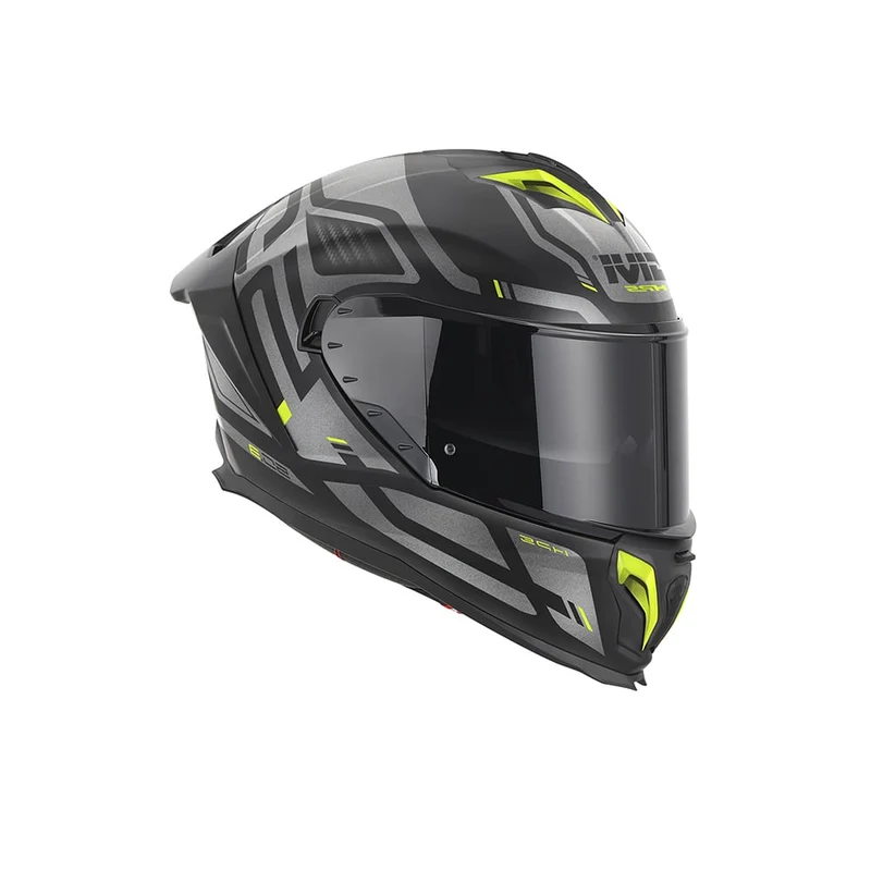 GIVI H503 QUASAR Casco Integral Para Moto Negro Titanio Amarillo