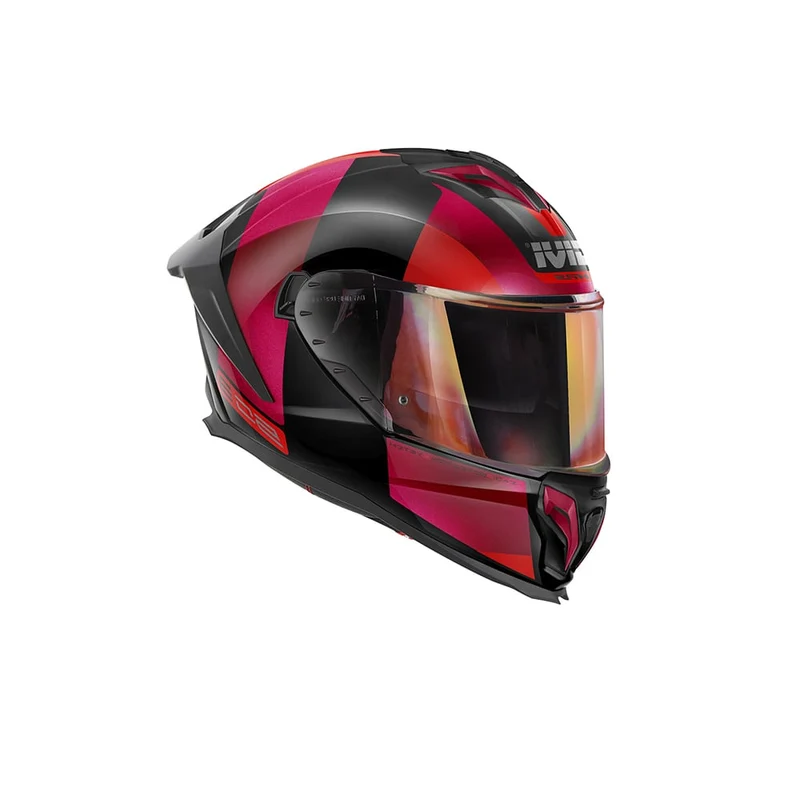 GIVI H503 VISION Casco Integral Para Moto Negro Burdeos Rojo