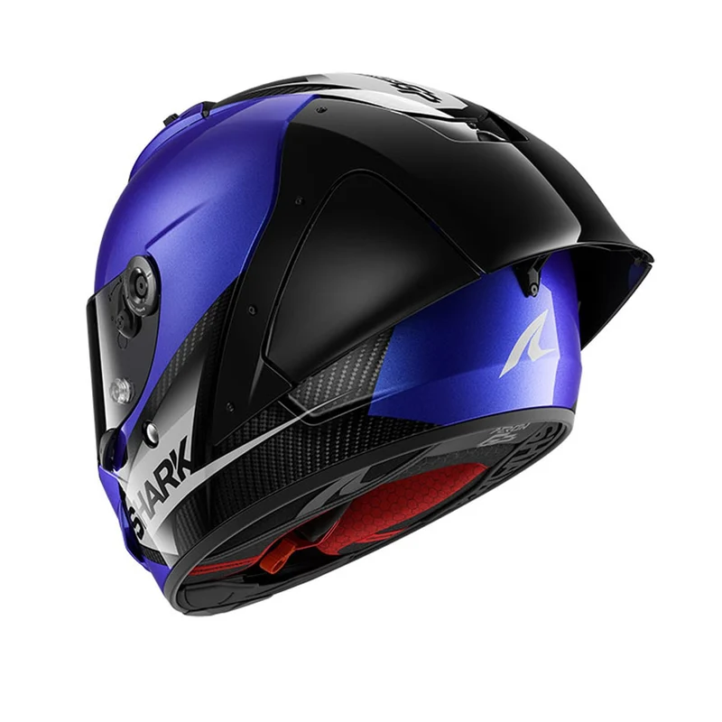 SHARK AERON GP BLANK DE CARBONO CASCO DE CARRERAS DE MOTO AZUL ANTRACITA