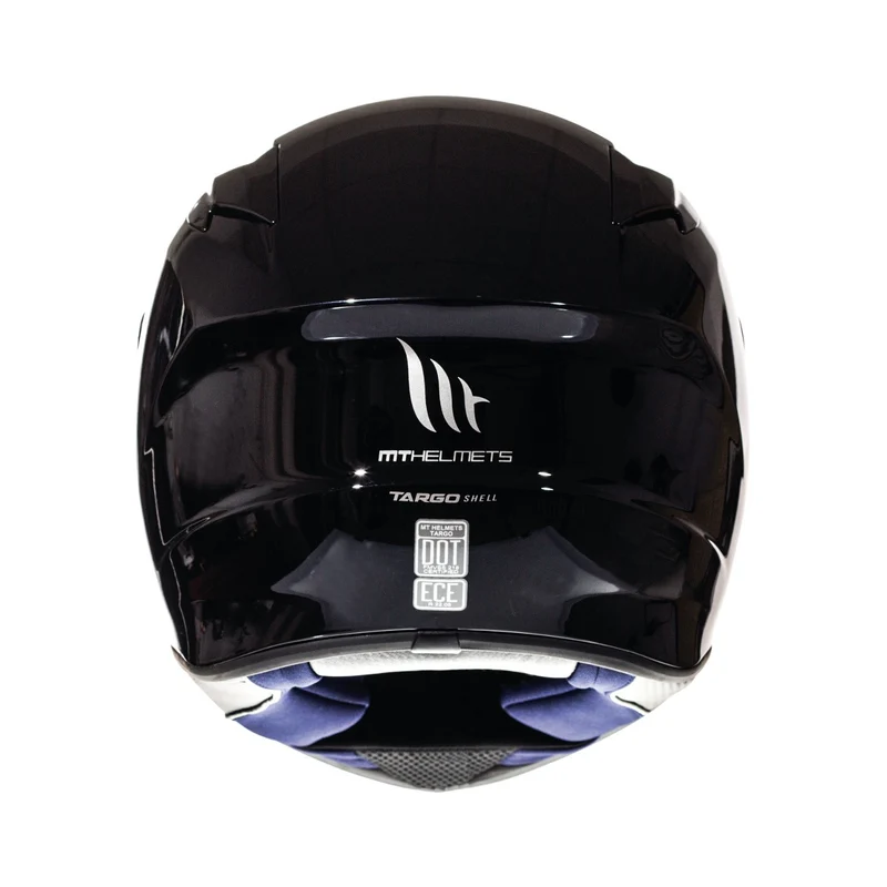 MT FF106 TARGO SOLID CASCO DE MOTO A1 NEGRO BRILLO