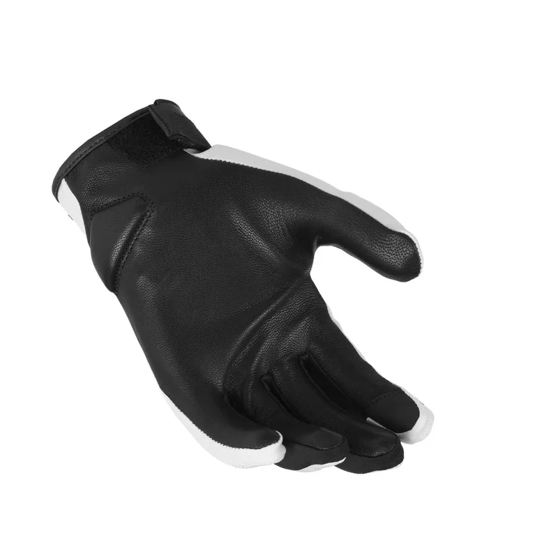 MACNA Astrilla Motocicleta Cuero Guante Gris Claro Negro