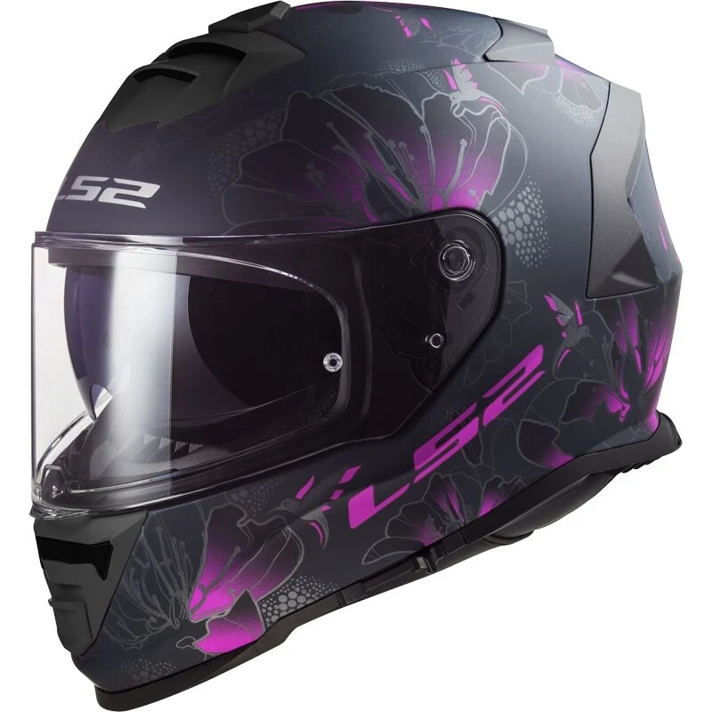 LS2 FF800 STORM BURST MATT BLACK PINK