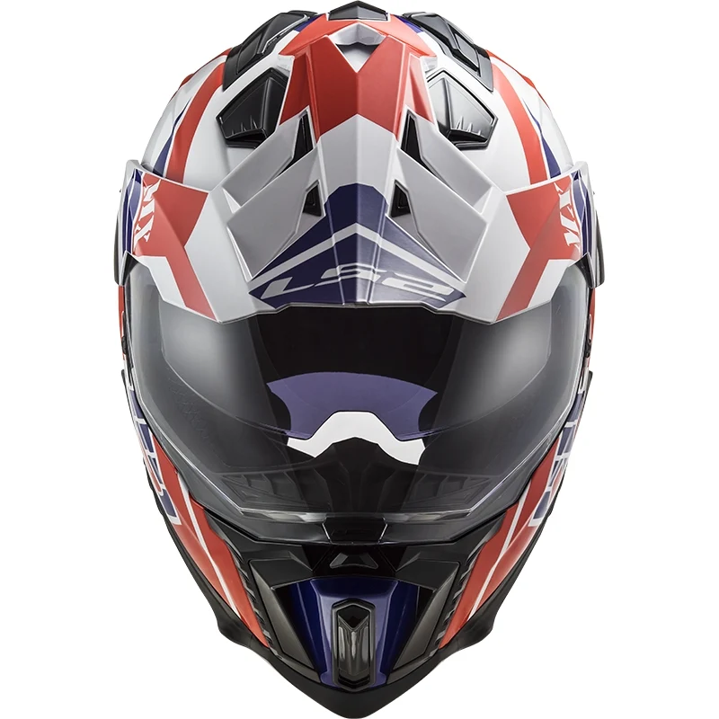 LS2 MX701 EXPLORER ATLANTIS G.WHITE RED BLUE