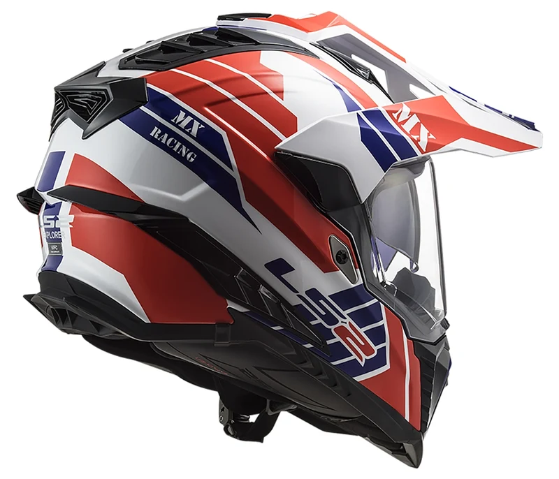 LS2 MX701 EXPLORER ATLANTIS G.WHITE RED BLUE
