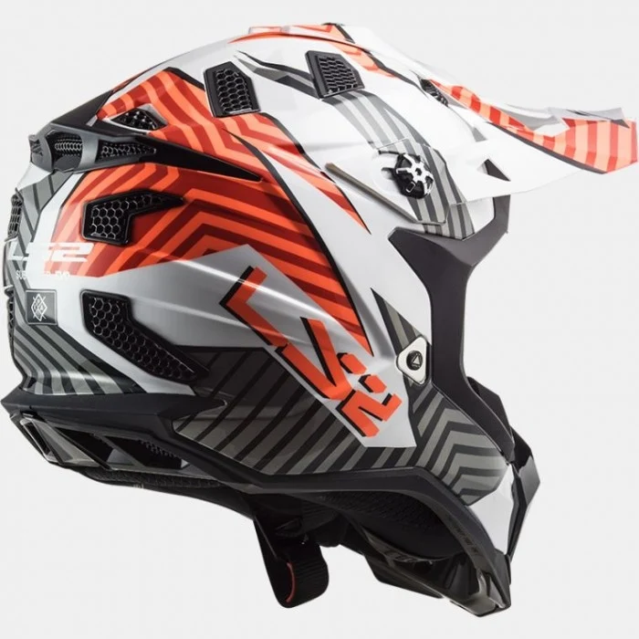 LS2 MX700 SUBVERTER ASTRO GLOSS WHITE ORANGE