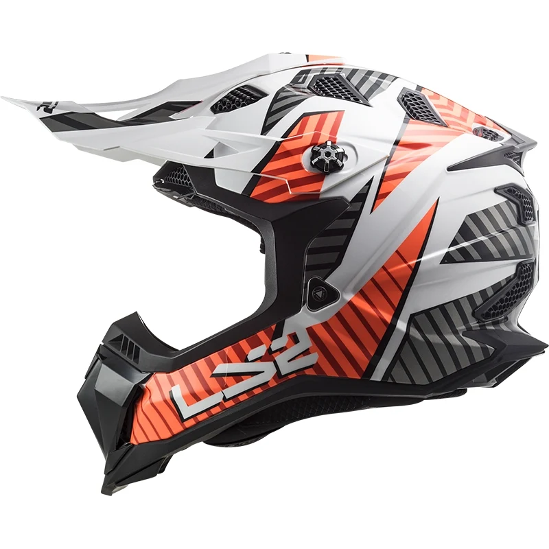 LS2 MX700 SUBVERTER ASTRO GLOSS WHITE ORANGE