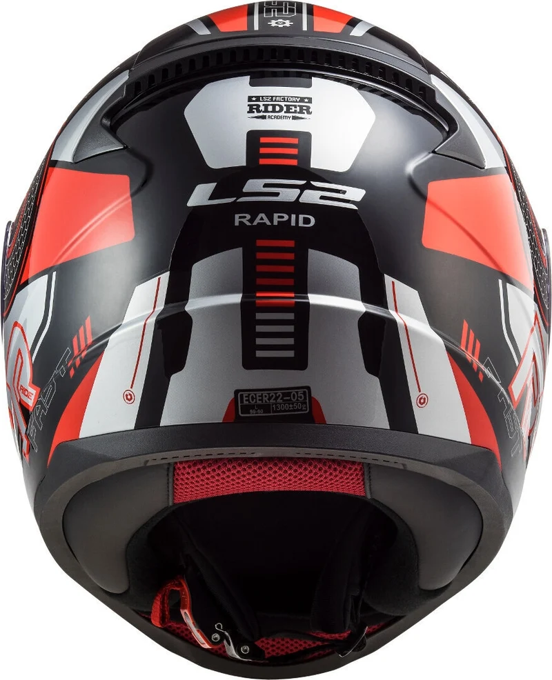 LS2 FF353 RAPID STRATUS GLOSS BLACK RED SILVER