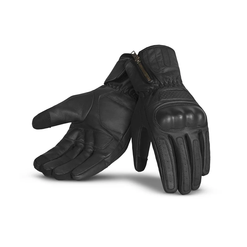 R-TECH DYNAMIC PIEL GUANTES DE MOTO NEGRO