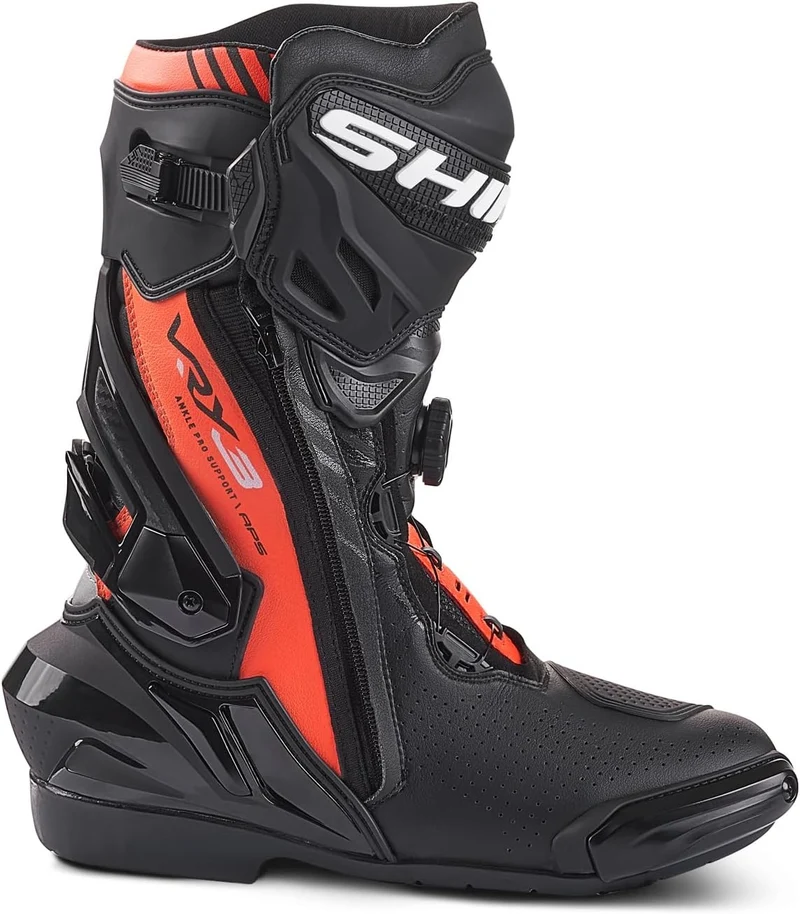 SHIMA VRX-3 MAN RACING BOOT DE MOTO NEGRO ROJO