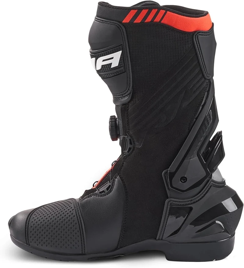 SHIMA VRX-3 MAN RACING BOOT DE MOTO NEGRO ROJO
