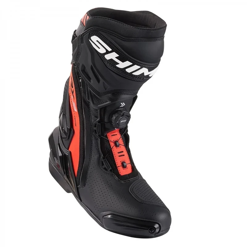 SHIMA VRX-3 MAN RACING BOOT DE MOTO NEGRO ROJO