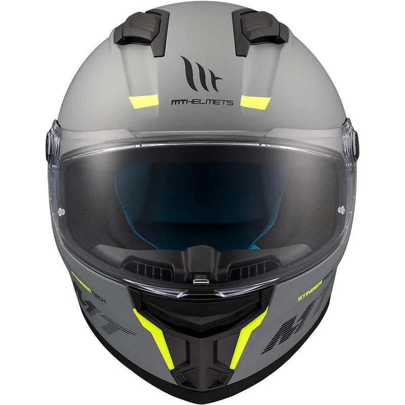 MT STINGER 2 SOLID INTEGRALES CASCO DE MOTO A12 GRIS MATT