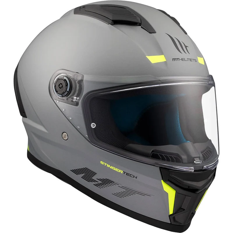 MT STINGER 2 SOLID INTEGRALES CASCO DE MOTO A12 GRIS MATT