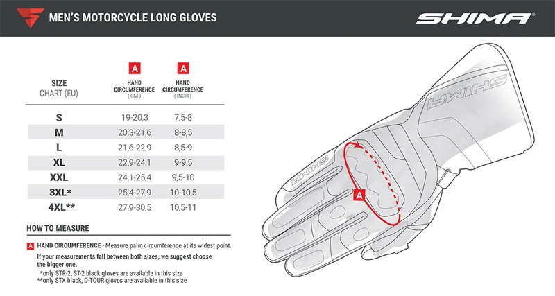 SHIMA STX GUANTES DE MOTO HOMBRE NEGRO