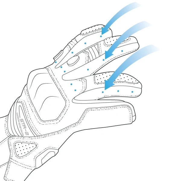 SHIMA STR-2 GUANTES DE MOTO NEGRO