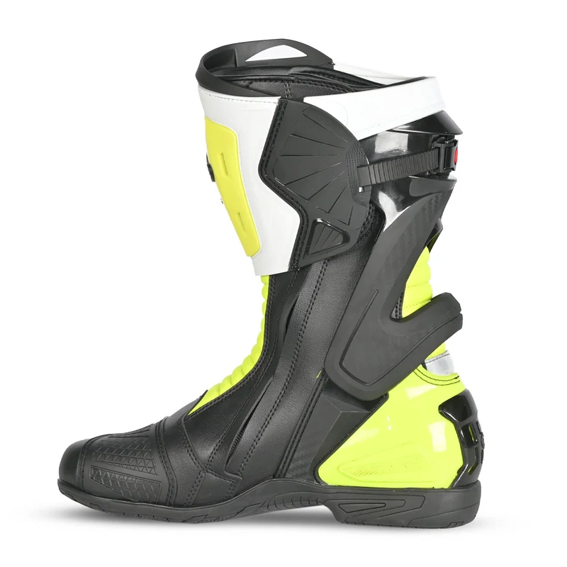 BELA TURBO TRACK BOTAS DE MOTO RACING NEGRO AMARILLO FLOUR