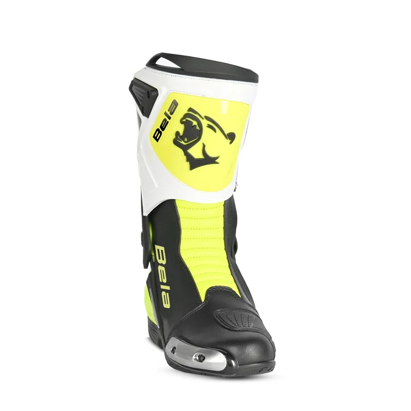 BELA TURBO TRACK BOTAS DE MOTO RACING NEGRO AMARILLO FLOUR