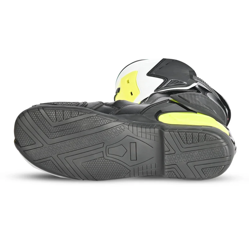 BELA TURBO TRACK BOTAS DE MOTO RACING NEGRO AMARILLO FLOUR