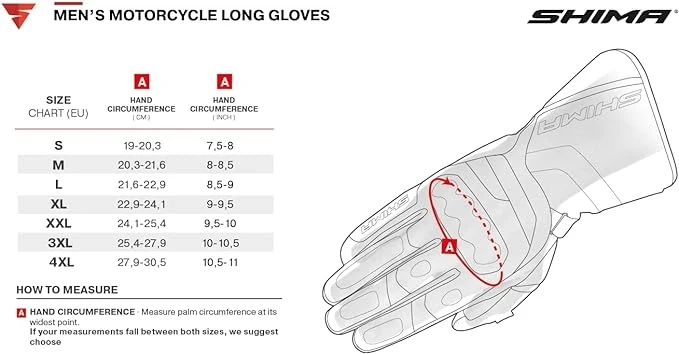 SHIMA ST-3 NEW GUANTES DE MOTO NEGRO ROJO
