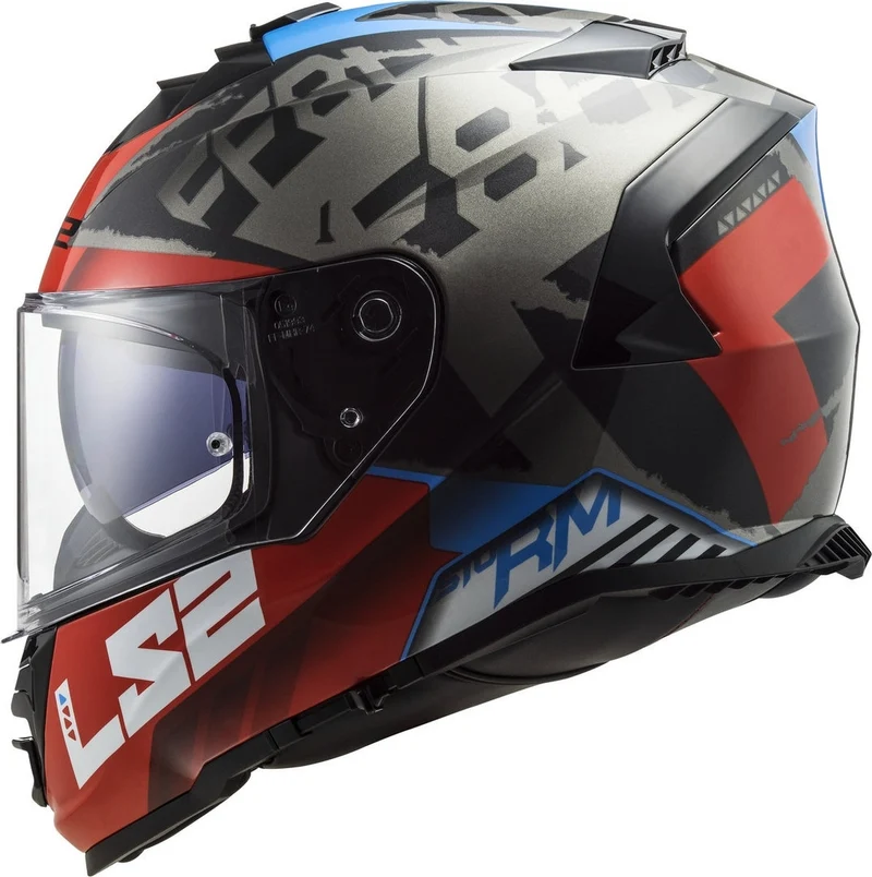 LS2 FF800 STORM SPRINTER BLACK RED TITANIUM