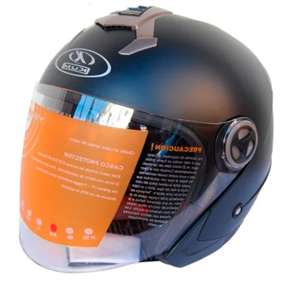 KUM-Casco Jet K-623 Negro/Mate