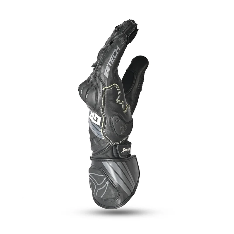 R-TECH GP RACING PIEL GUANTES DE MOTO NEGRO