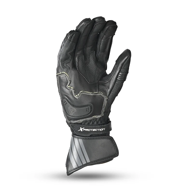 R-TECH GP RACING PIEL GUANTES DE MOTO NEGRO