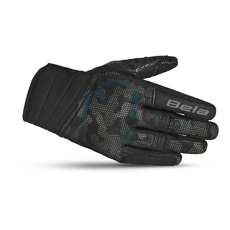 BELA CIRUS CAMO GUANTES DE MOTO TEXTIL VERANO NEGRO AZUL CAMO
