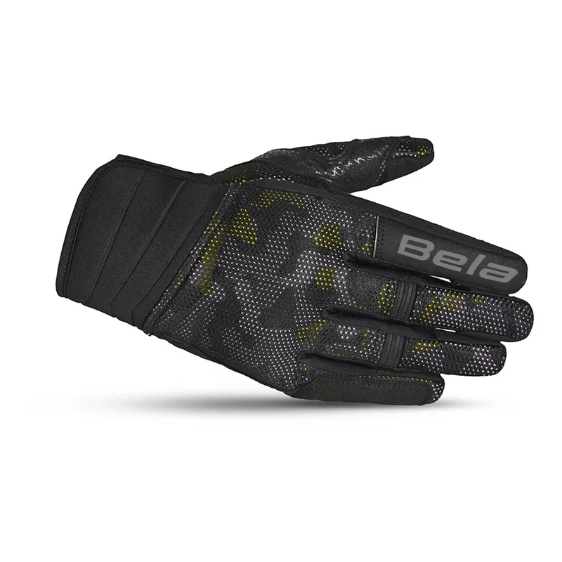 BELA CIRUS CAMO GUANTES DE MOTO TEXTIL VERANO NEGRO AMARI CAMO