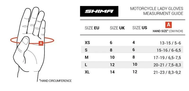 SHIMA GT-1 GUANTES DE MOTO MUJER NEGRO