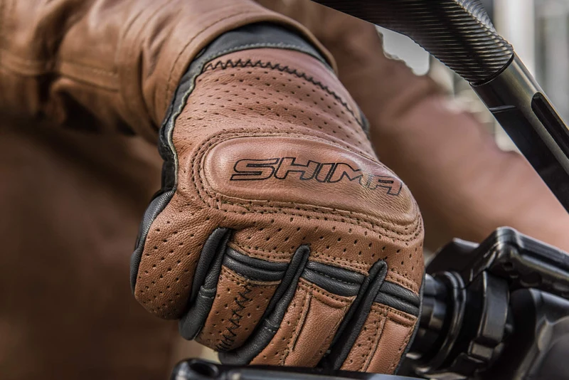 SHIMA CALIBER GUANTES DE MOTO HOMBRE MARRÓN