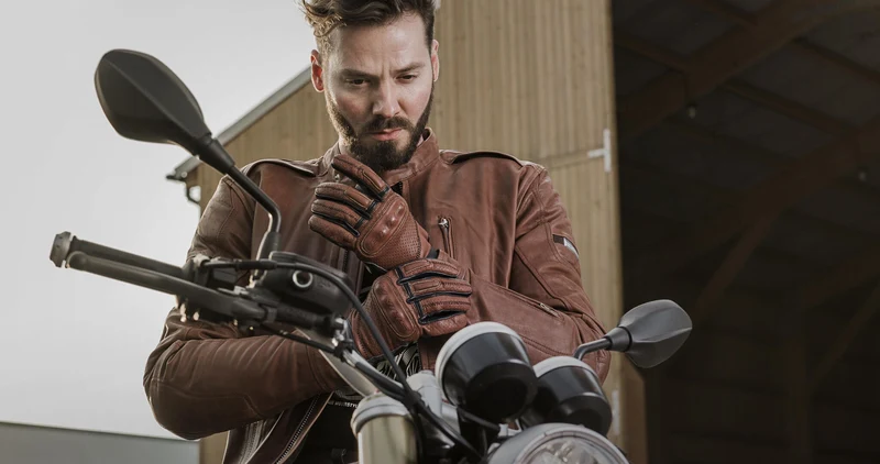 SHIMA CALIBER GUANTES DE MOTO HOMBRE MARRÓN