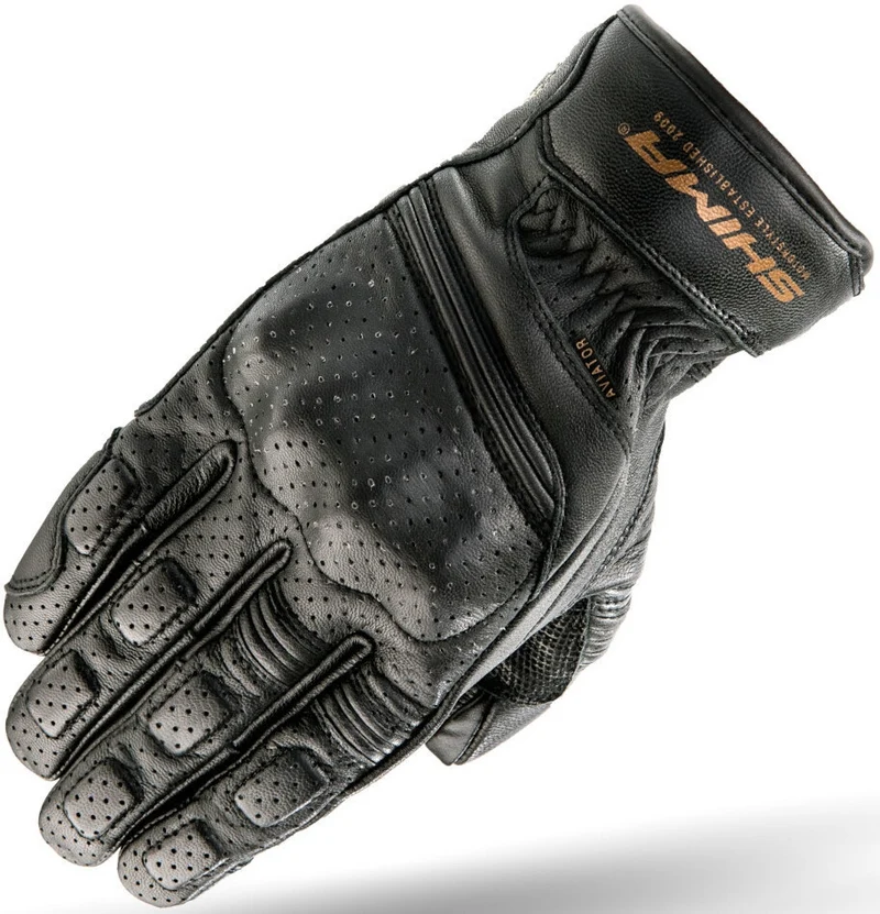 SHIMA AVIATOR GUANTES DE MOTO NEGRO