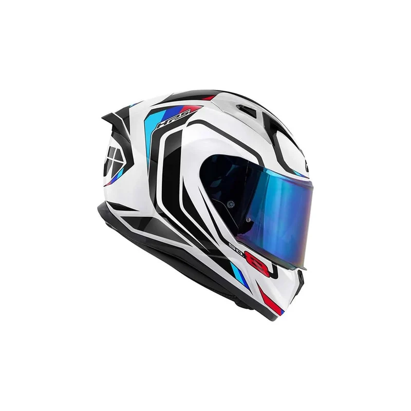 GIVI 50.8 MACH1 Moto Integral Deportivo Casco Blanco Negro Rojo