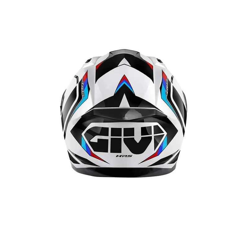 GIVI 50.8 MACH1 Moto Integral Deportivo Casco Blanco Negro Rojo