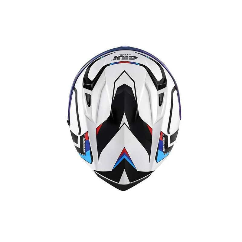 GIVI 50.8 MACH1 Moto Integral Deportivo Casco Blanco Negro Rojo