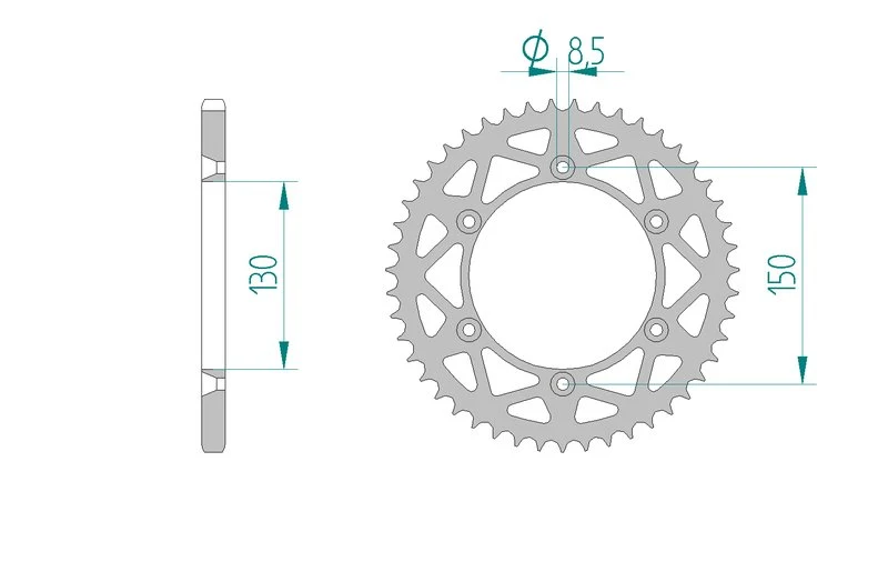 Couronne AFAM aluminium 13323+ - 48 dents