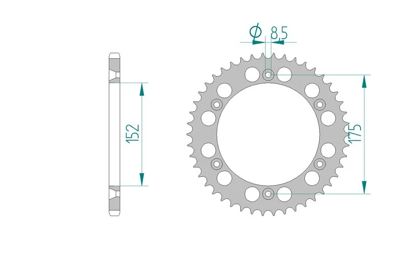 Couronne AFAM aluminium 13508+ - 51 dents
