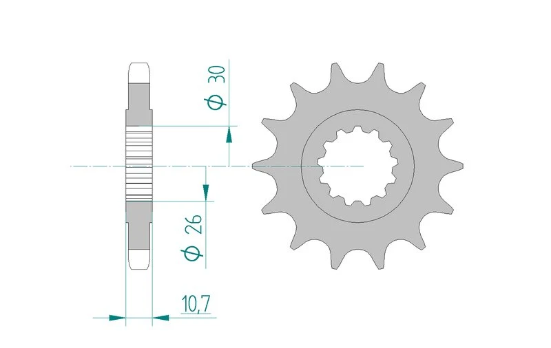 Pignon AFAM 21801A - 16 dents