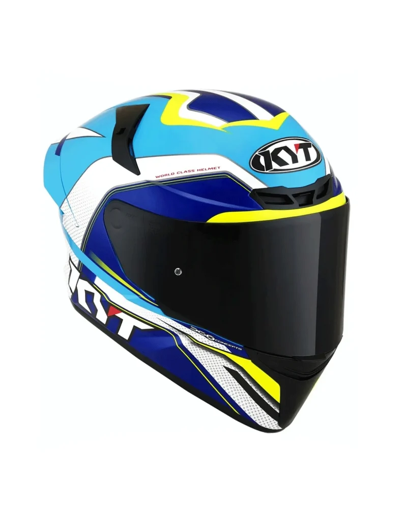 KYT- CASCOS TT-COURSE GRAND PRIX WHITE/BLUE