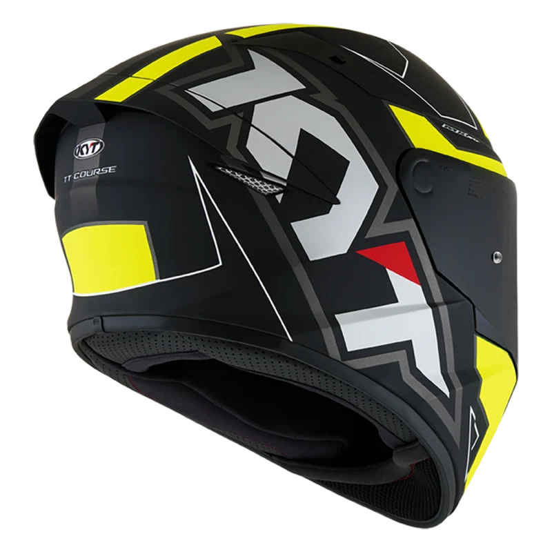 KYT- CASCOS TT-COURSE ELECTRON MATT BLACK/YELLOW