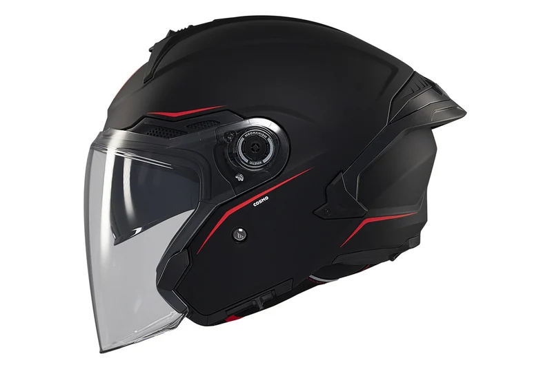 MT COSMO SV SOLID JET PARA MOTOCROSS CASCO DE MOTO A1 NEGRO MATE