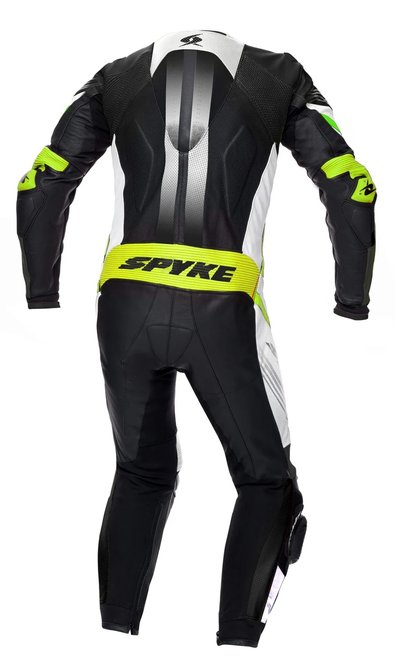 SPYKE - ESTORIL RACE 1PC SUIT BLACK/WHITE/FLUO YELLOW