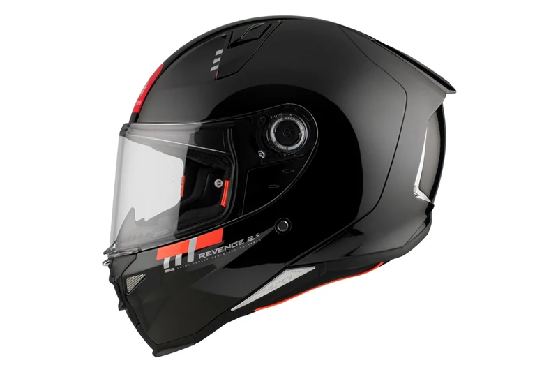 MT REVENGE 2 S SOLID CASCO DE MOTO A1 NEGRO BRILLO